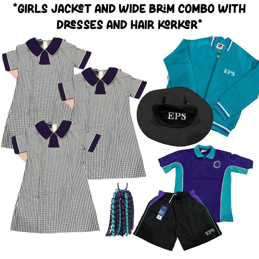 Girls Kindy Pack #6 Summer Dresses, Sports Uniform, Hair Korker, Hat and Jacket