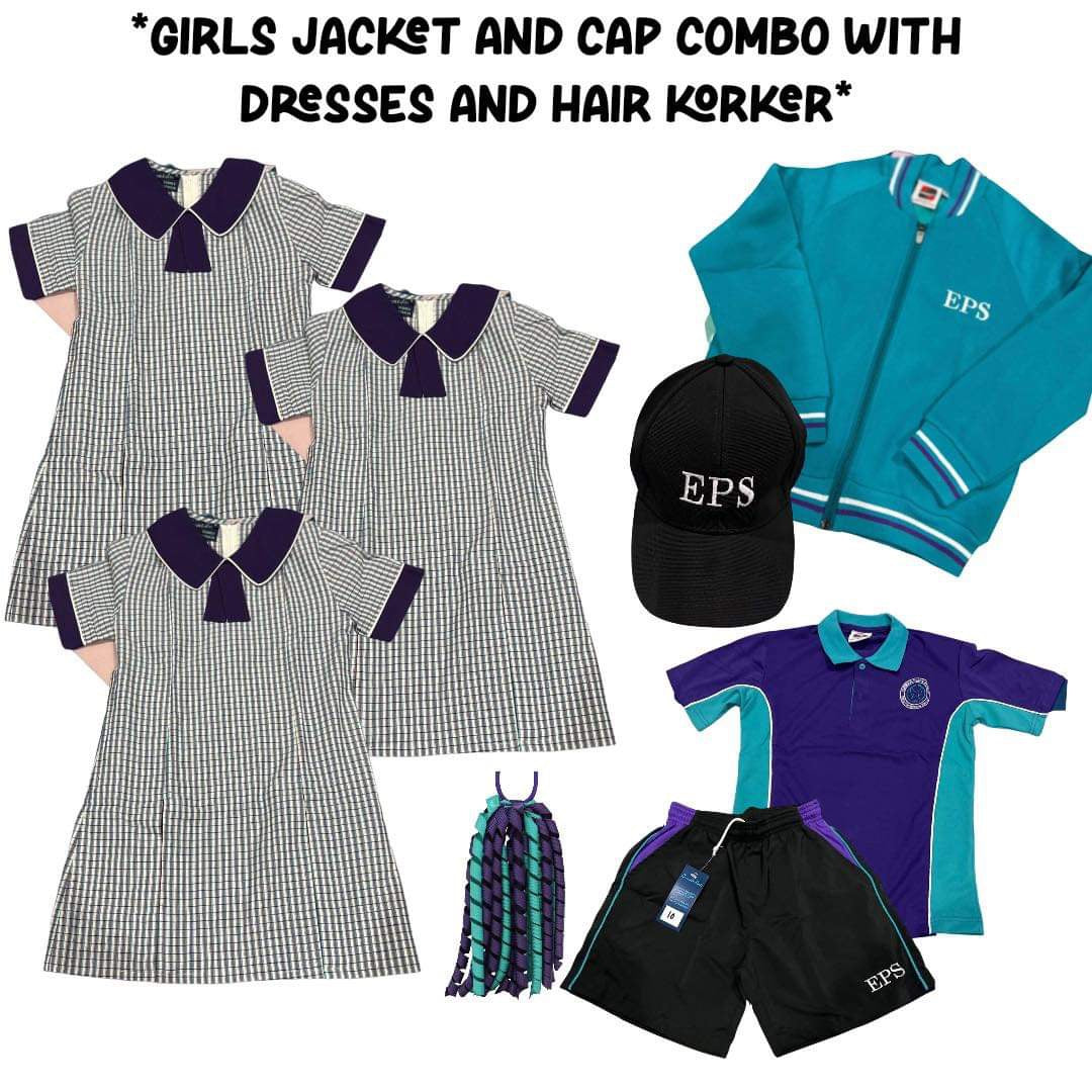 Girls Kindy Pack #5 Summer Dresses, Sports Uniform, Hair Korker, Cap and Jacket