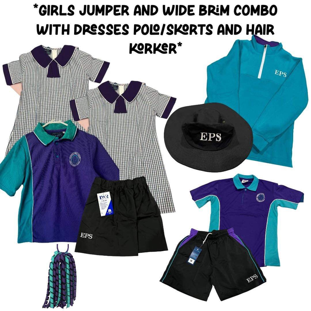 Girls Kindy Pack #11 COMBO - Dresses, Polo, Skorts, Hat, Sports Uniform, Hair Korker and Jumper